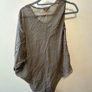 Helmut Lang Asymmetrical Silk Blouse